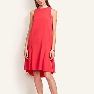 Ann Taylor Pink Flounce Shift Dress size M